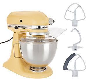 4.5-qt 300W Tilt-Head Stand Mixer, Majestic Yellow S589