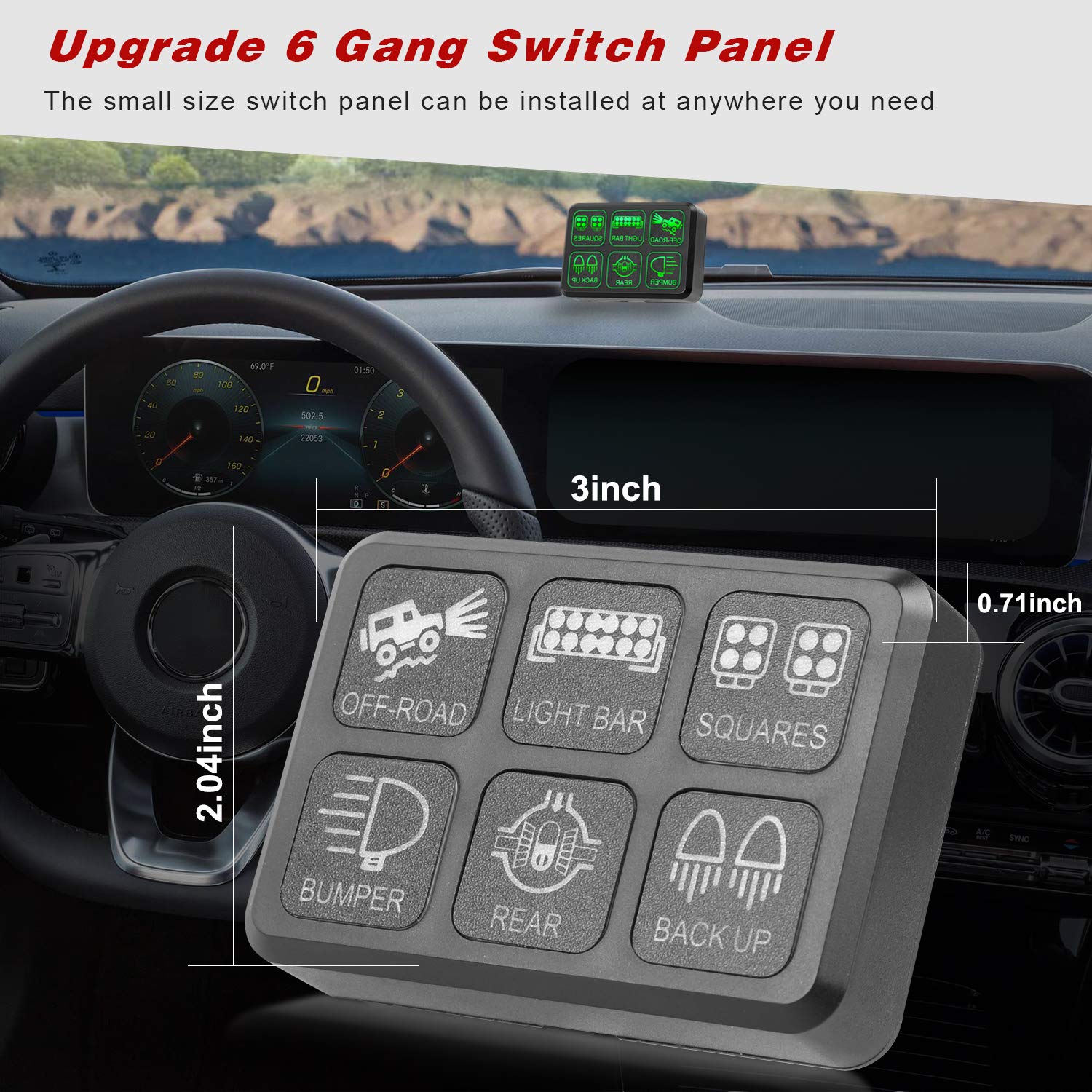 6 Gang Switch Panel Kit Circuit Control Box U518