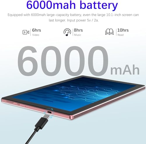 Android Tablet 10.1 Inch 64GB+4GB 8MP Dual Camera 6000mAh F3227