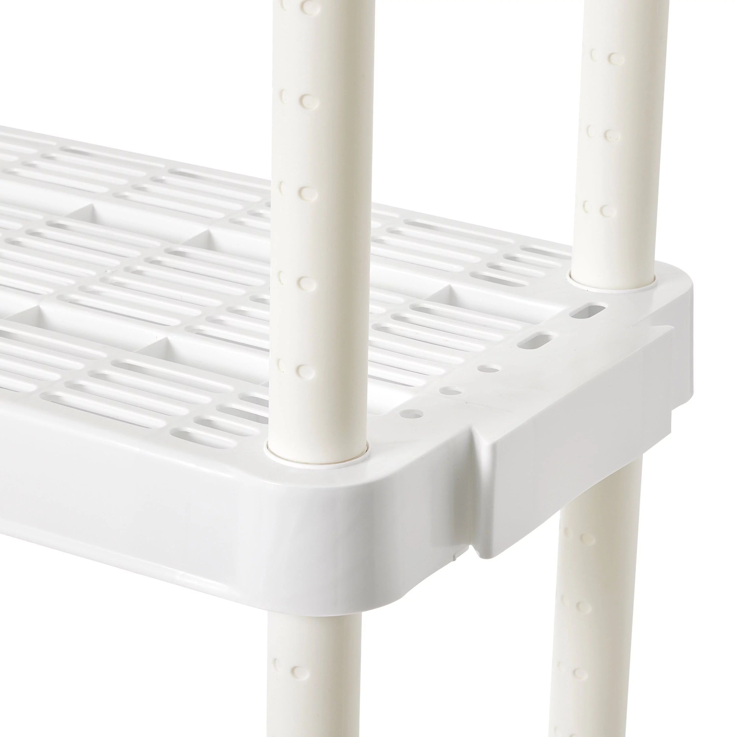 White 4 Shelf Adjustable Height Storage Unit (2 Pack) V117