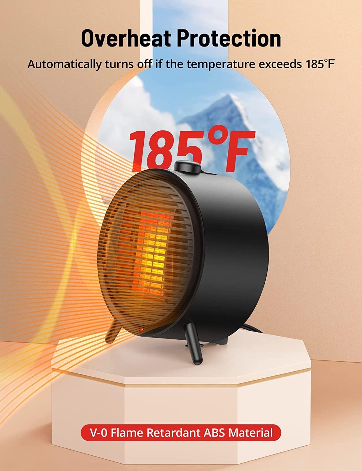 1500W PTC Ceramic Space Heater with Thermostat U300