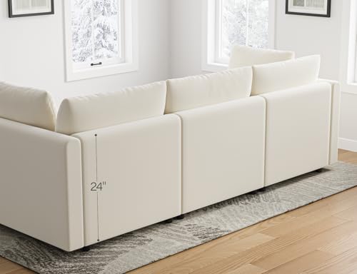 L Shaped Sectional Couch with Ottoman 4 Seats Sofa C69729