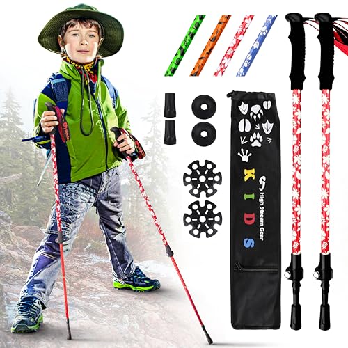 Adjustable Telescopic Kids Hiking Poles with Carrier Bag I15469