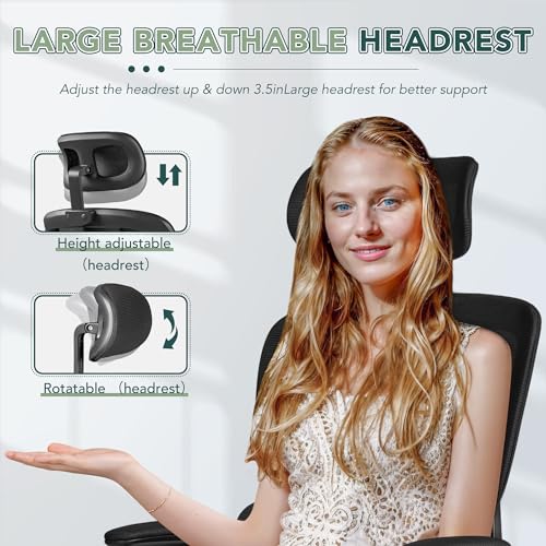 Black High Back Mesh Office Chair with Adjustable Lumbar Support R14670