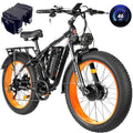 52V 30AH 26" Fat Tire Full Suspension Electric Mountain Bike T176