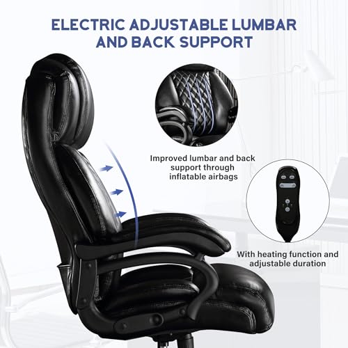 Black Ergonomic Leather High Back Office Chair J636425