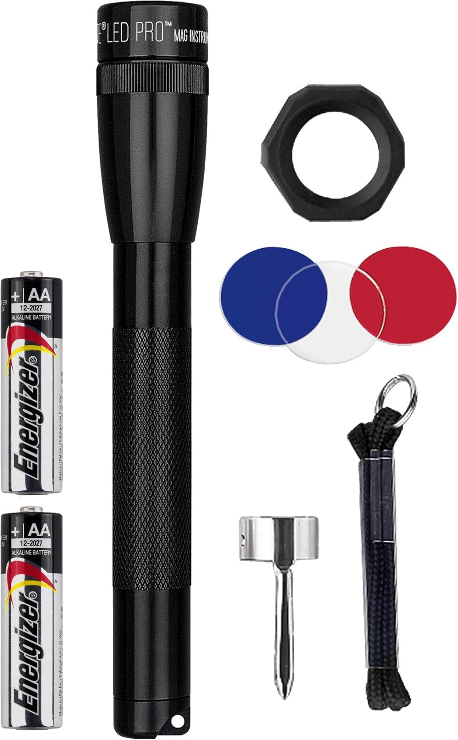 Mini Led 2 Cell Aa Pro Flashlights Black Y4153