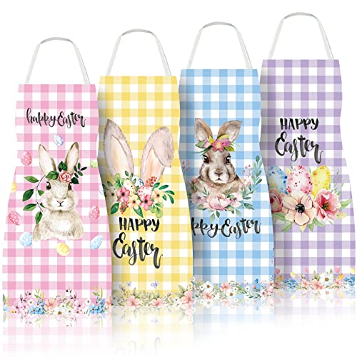 4Pcs Pink Christmas Kitchen Cooking Aprons B951