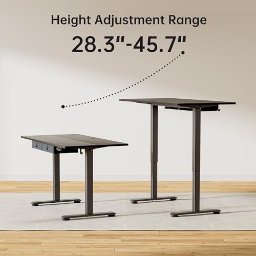 White 63 x 24 Inches Adjustable Height Electric Standing Desk with 2 Drawers C787367