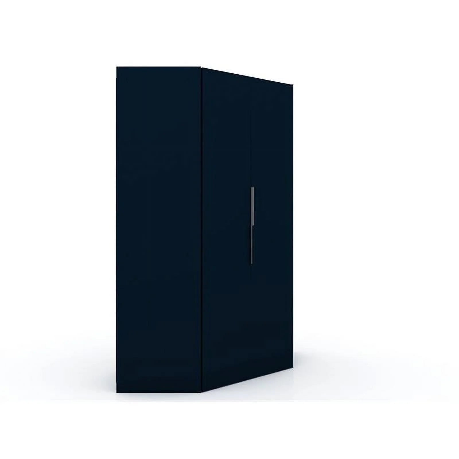 Midnight Blue Wood Corner Wardrobe Closet H794685