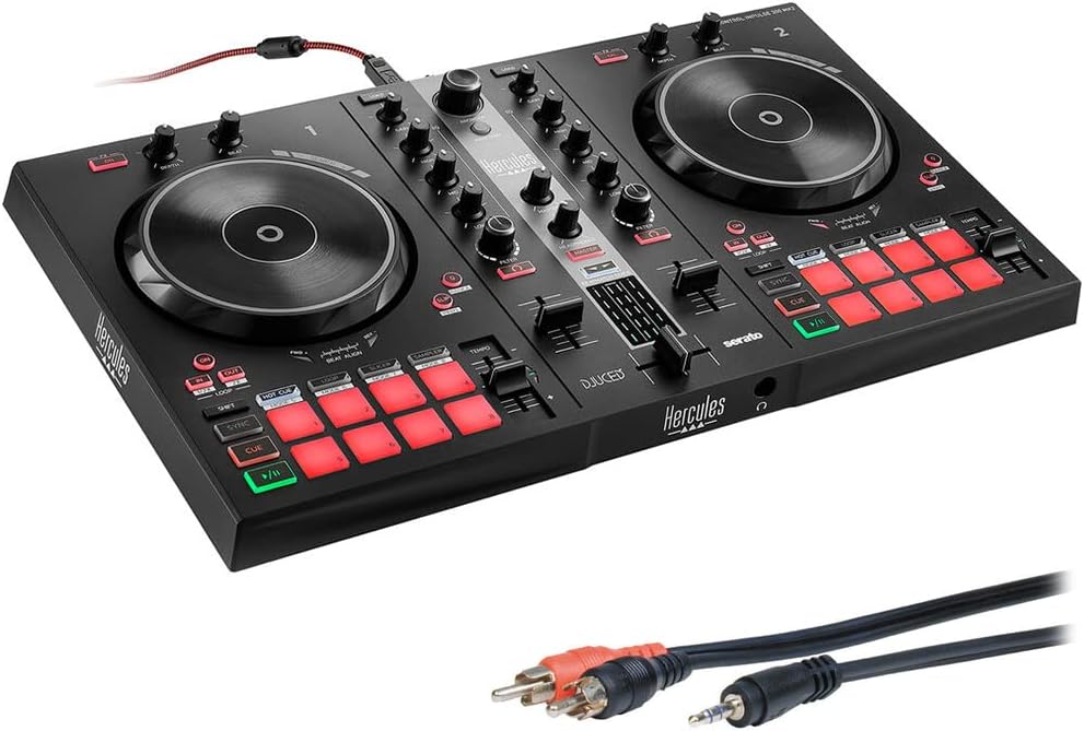 2-Deck USB DJ Controller with Audio Cable M56878