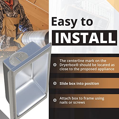 Recessed Dryer Vent Box With Gas Port O31712