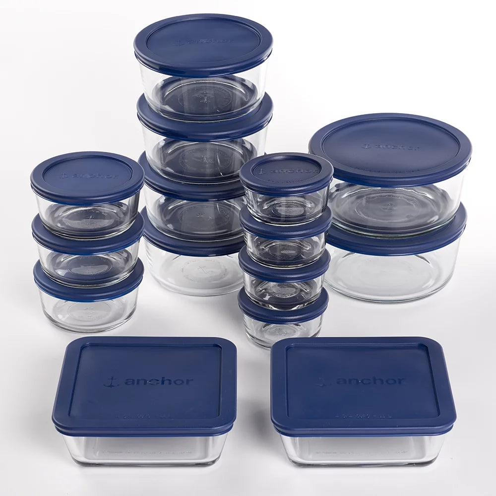 30 Piece Glass Food Storage Containers with Lids C34697