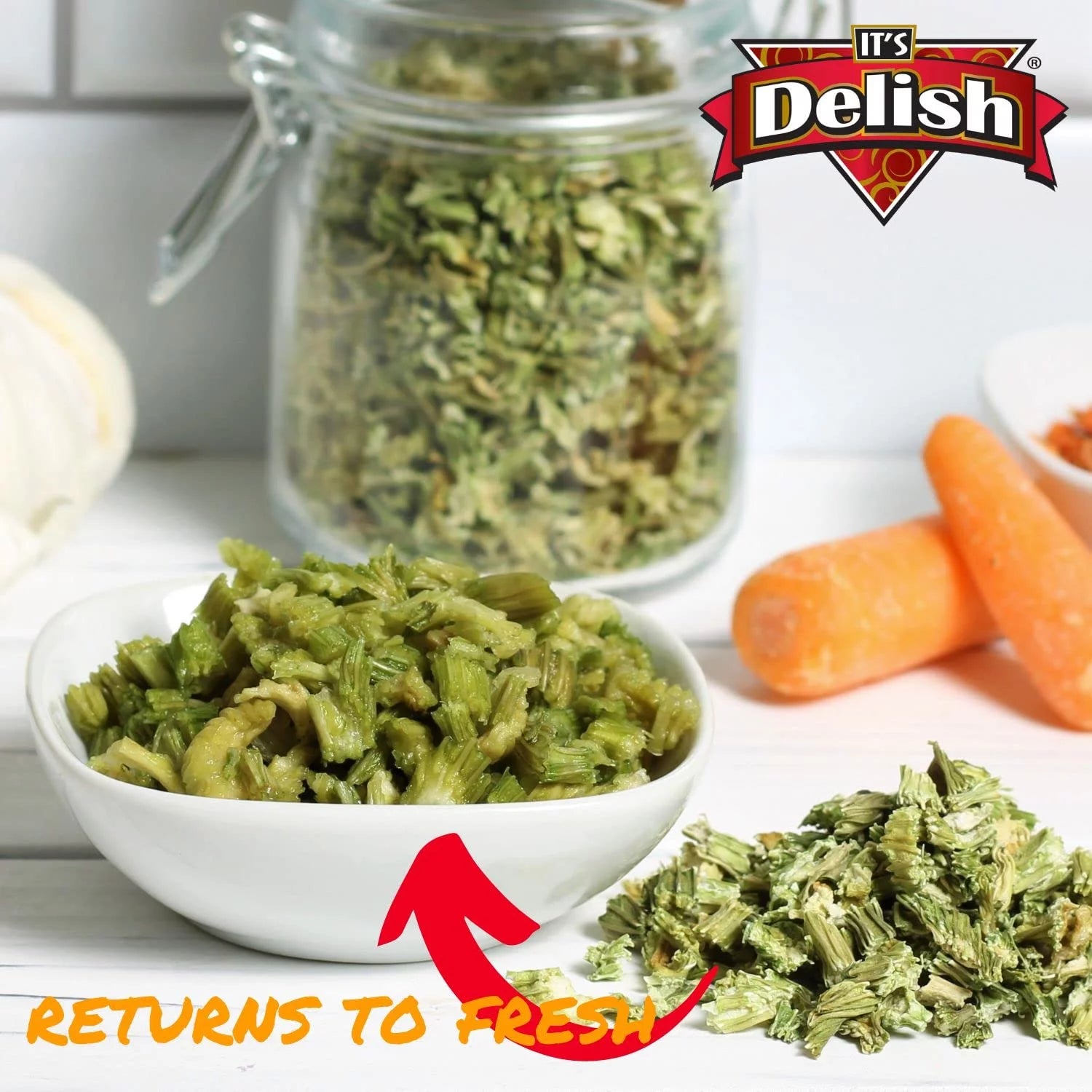 Dried Celery Flakes, 1 Lb (16 Oz) Bulk Bag, Dehydrated Chopped Crosscut Celery Stalk & Leaf B524