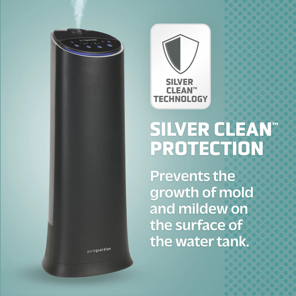 Black 1.5 Gallon Ultrasonic Cool Mist Tower Humidifier J514
