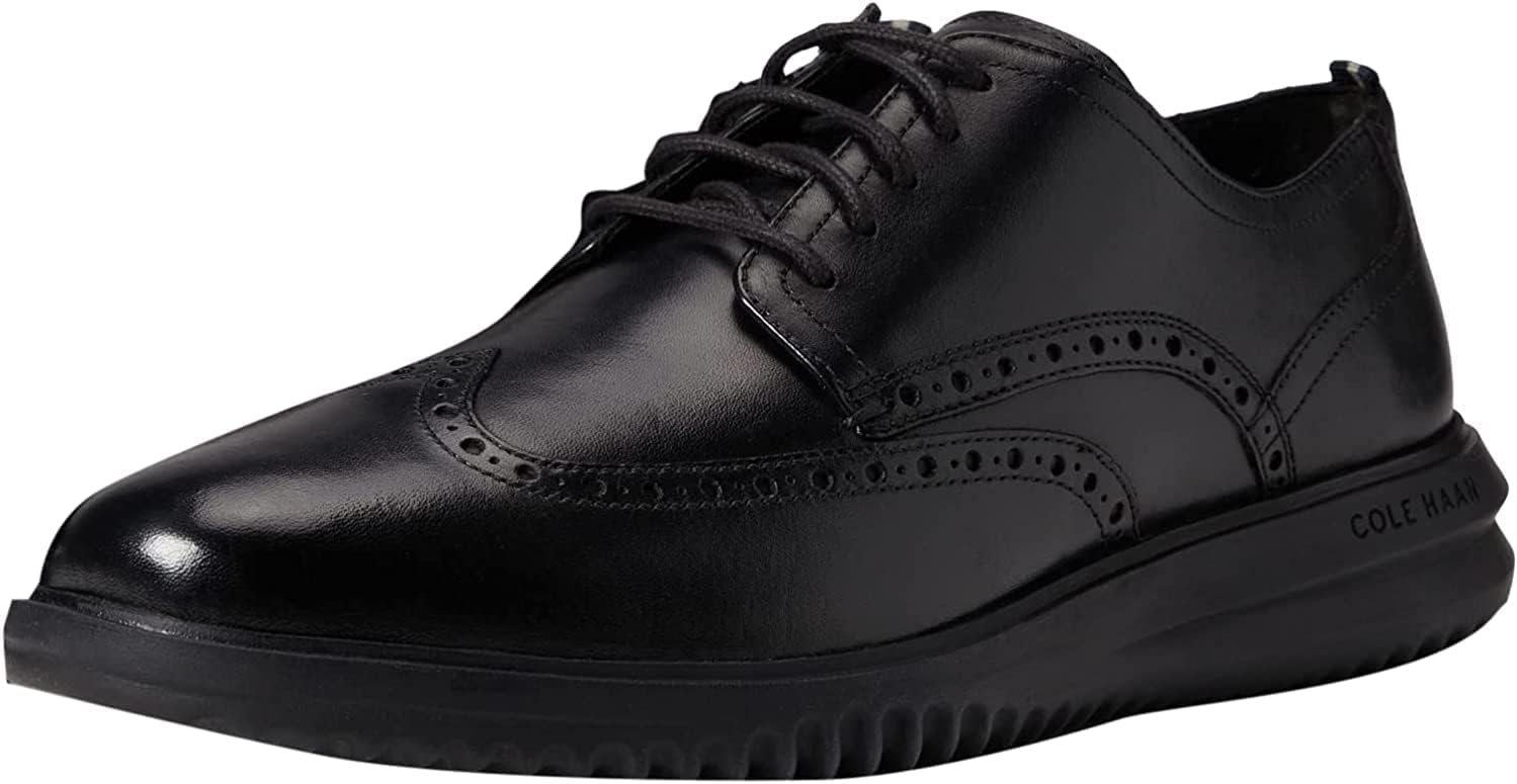 Black Leather Wingtip Oxford U223