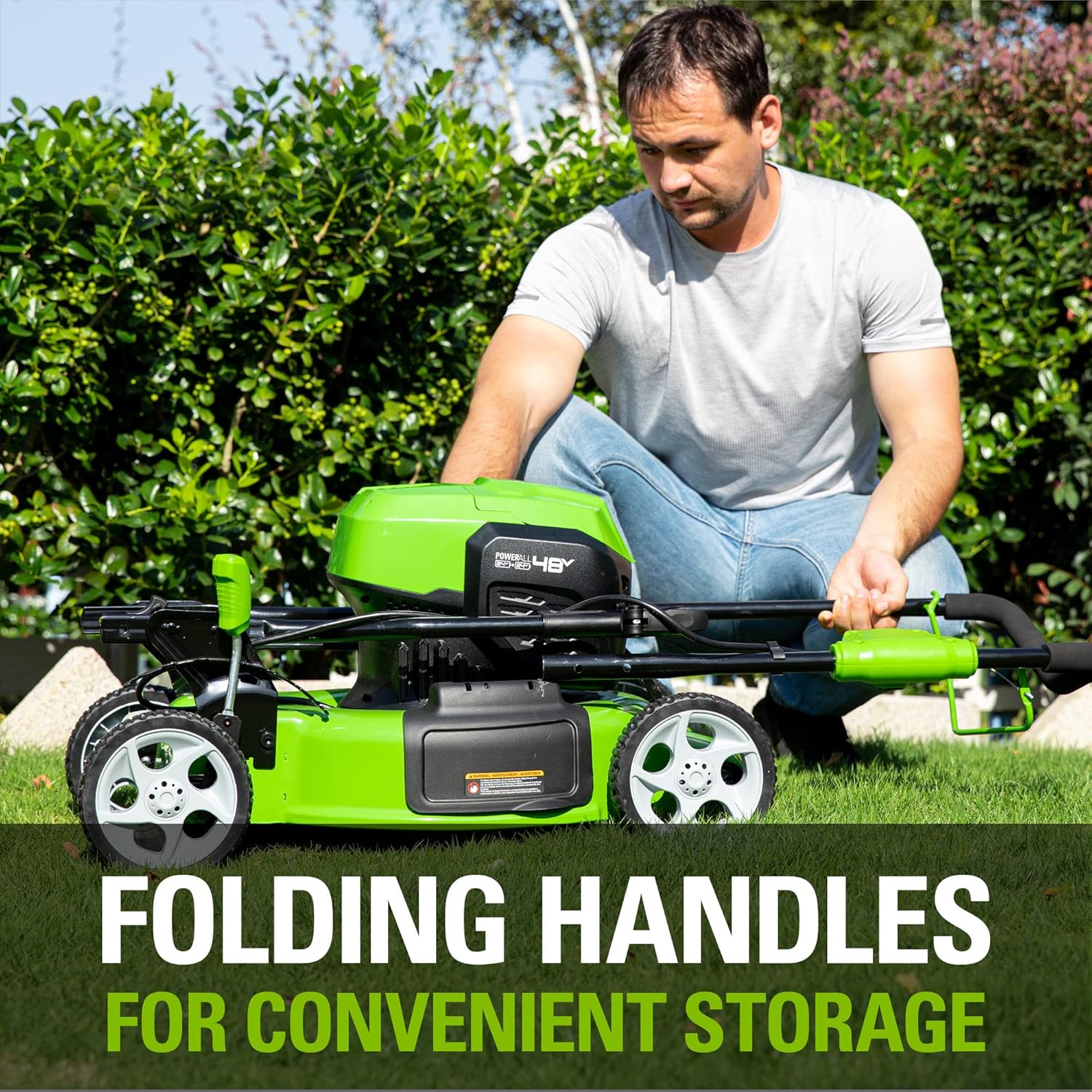 2 x 24V (48V) 19" Brushless Cordless Lawn Mower with 4.0Ah Batteries and Dual Port Charger G3080