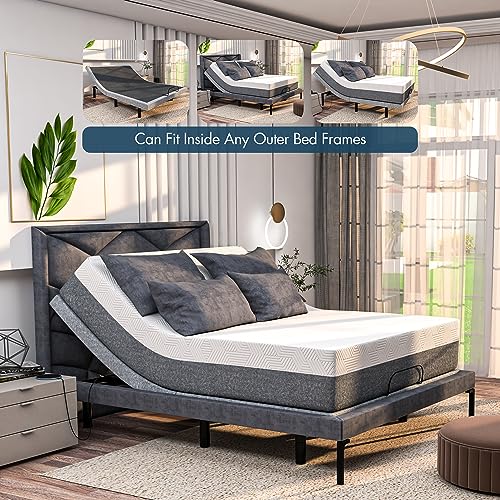 Queen Adjustable Bed Frame with Wireless Remote H1953