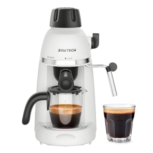Black 3.5 Bar Espresso Cappuccino Machine with Milk Frother, 800W T16044