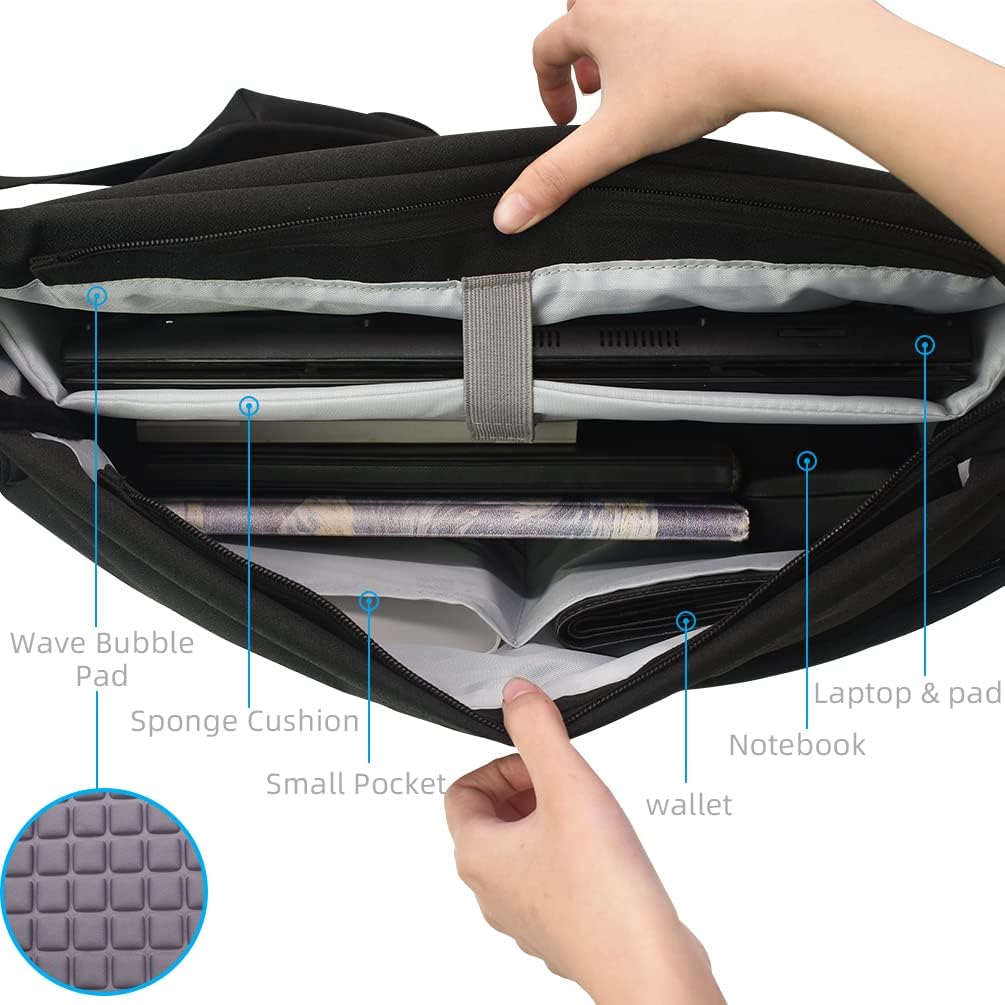 10.5L Water Resistant Laptop Shoulder Bag with Rain cover J18600