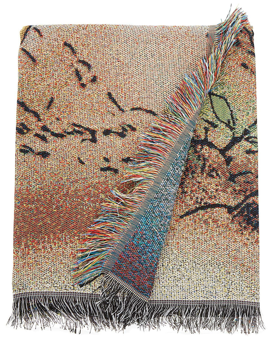 Vintage Woven Tapestry Throw Blanket U946