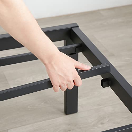 18 Inch Tall Heavy Duty Steel Slat Bed Frame Full Black A665233