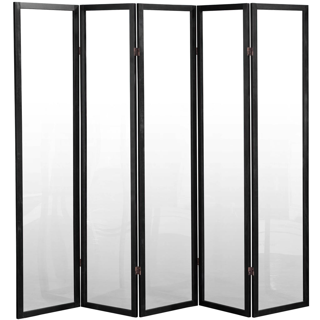 6 ft. Tall Black 5 Panel Screen U72272