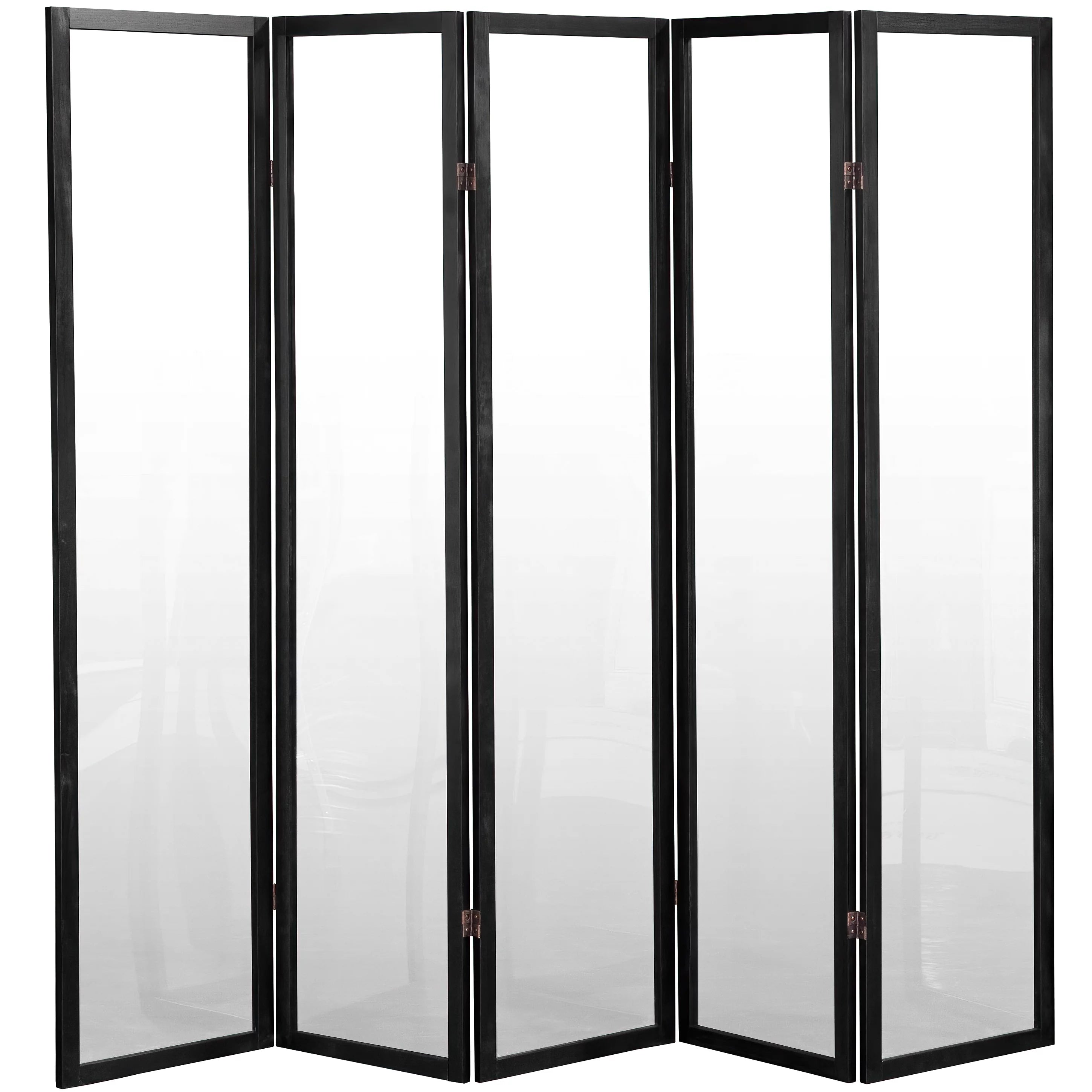 6 ft. Tall Black 5 Panel Screen U72272