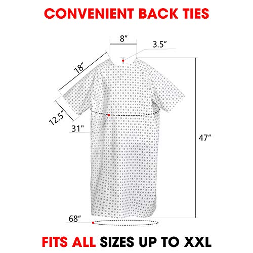 Unisex Patient Gown with Back Ties W208494