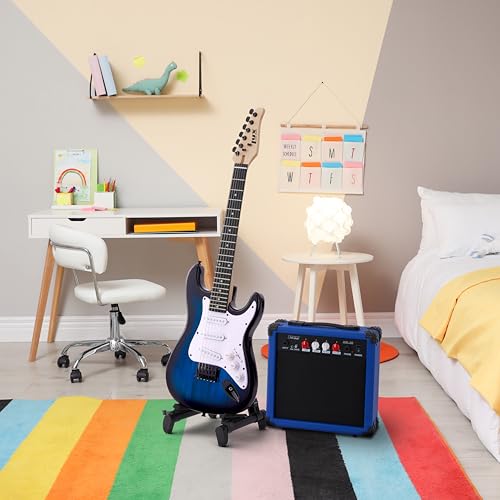 Red 36 Inch Electric Guitar Kit with Amp, Six Strings, Picks, Strap, Tuner, Cable, Gig Bag E93608