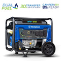 6500 Peak Watt Dual Fuel Portable Generator with CO Sensor and Wheel Kit A61162