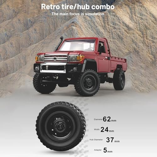 1/12 RC Rock Crawler 4x4 Remote Control Pickup Car Toy with 2 Batteries Z7230