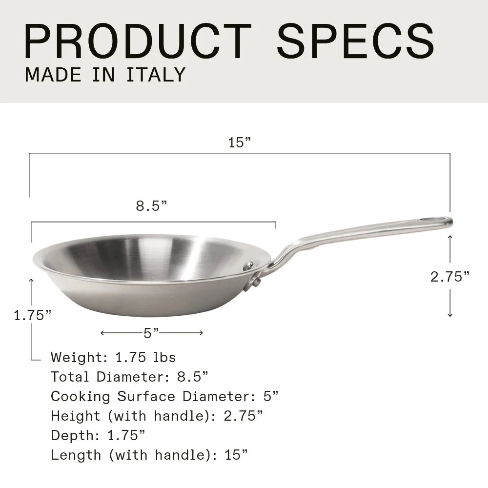 8-inch Stainless Steel Frying Pan R872