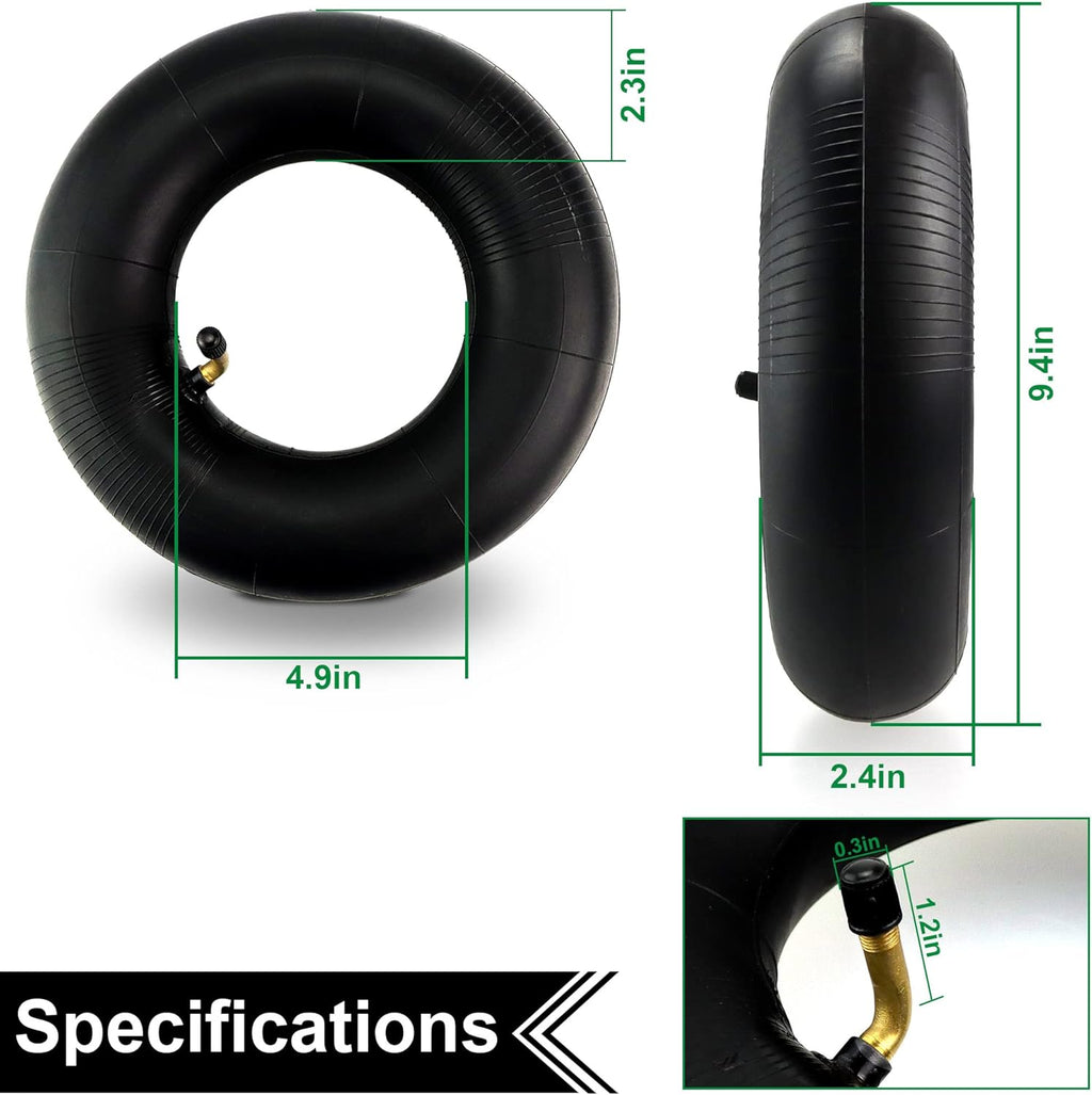 2 Pack Heavy Duty Replacement Inner Tubes with TR-13 Straight Metal Air Valve Stem A722062