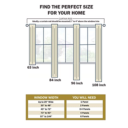 Navy Blue Blackout Curtains, Set of 2 Panels, 42" x 84" R48532