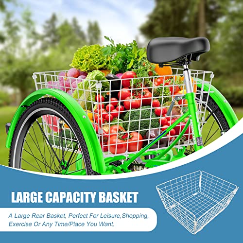 Adult 3 Wheel Bike 7 Speed with Shopping Basket F90550