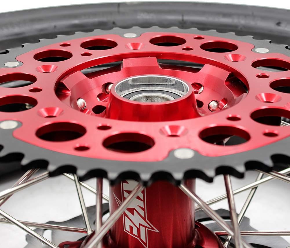 Red Hub Supermoto Wheels with CST Tires U40826