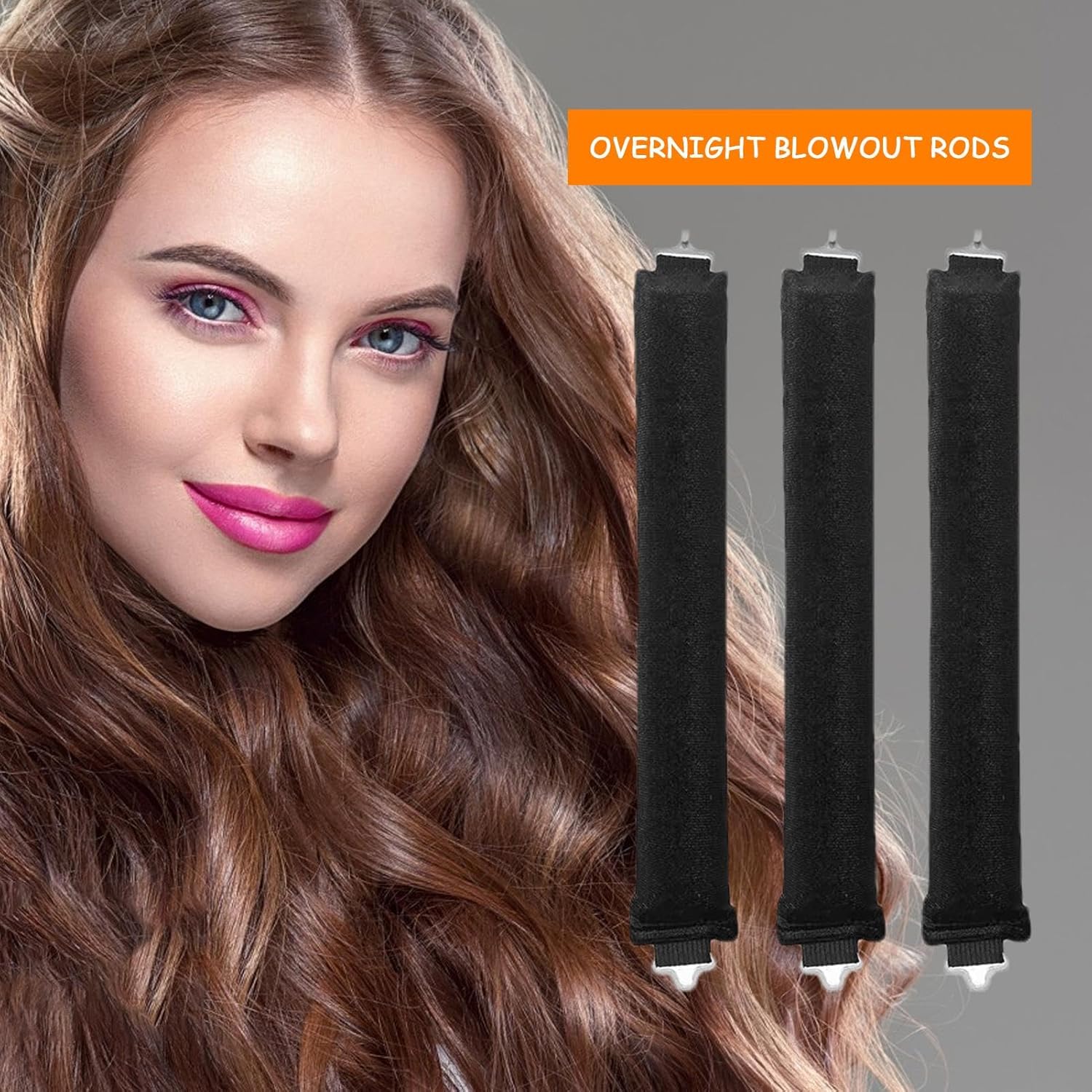 Velvet Heatless Curling Rods with Hook P39166