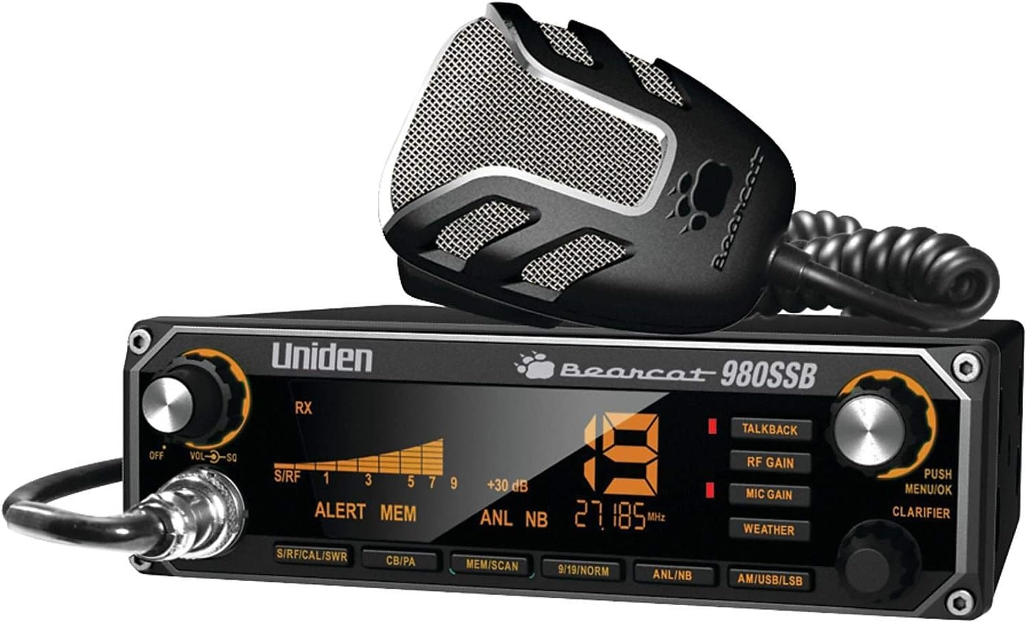 40-Channel SSB CB Radio with 7-Color Digital Display K245