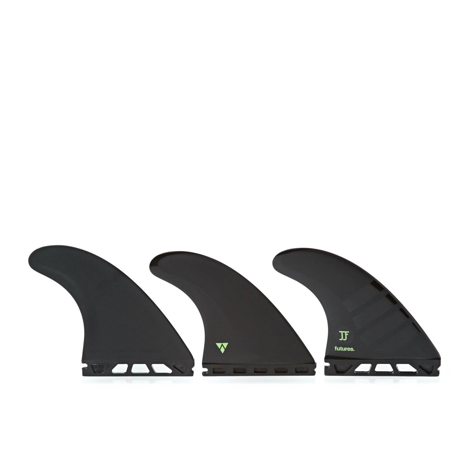 Carbon/Green Medium Thruster Fin Set L775