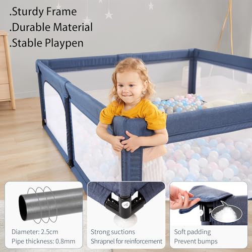 Grey Baby Playpen with Door V1286
