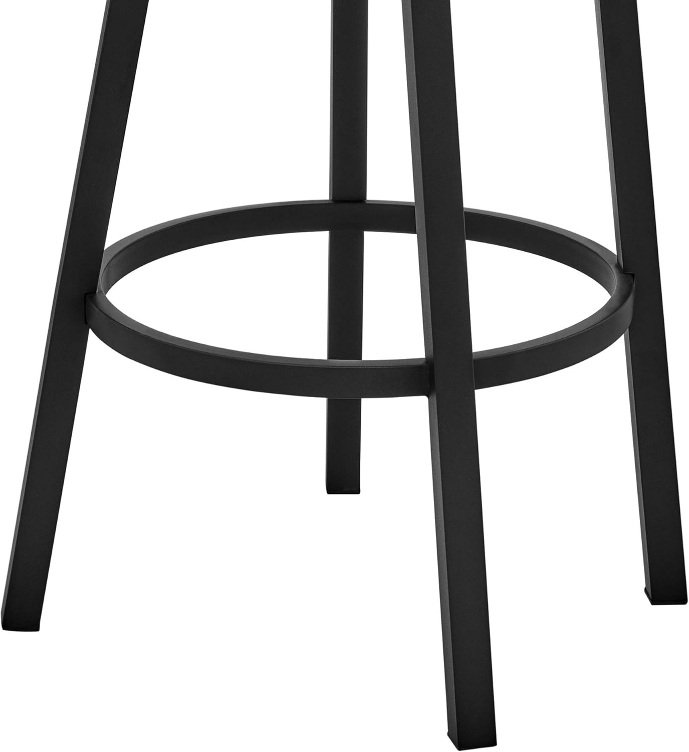 Black Faux Leather Bar Height Swivel Bar Stool N99014