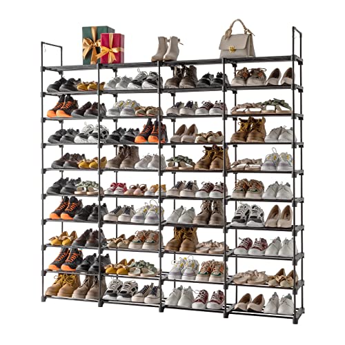 10 Tiers Metal Shoe Rack, Black R55262
