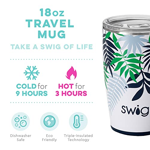 18 oz Insulated Stainless Steel Travel Mug with Handle and Lid N84799