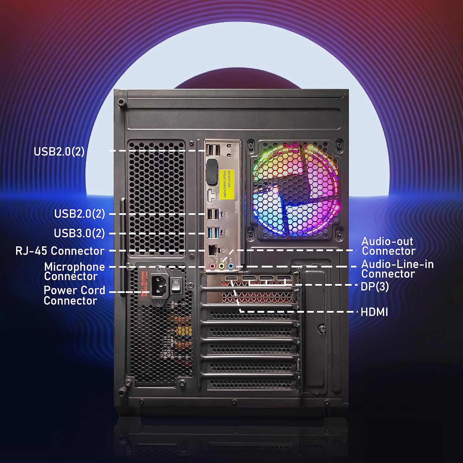 Gaming Desktop PC, GeForce RTX 3060 12G, Intel Core i7-10700KF up to 5.1G, 16G DDR4, 1T SSD, WiFi, BT 5.0 P7421