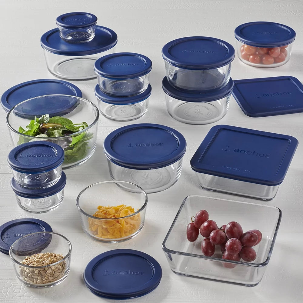 30 Piece Glass Food Storage Containers with Lids C34697