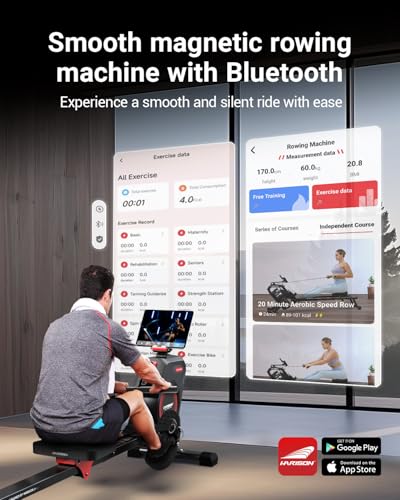 Magnetic Rowing Machine with Bluetooth, 350 LB Weight Capacity Z36857