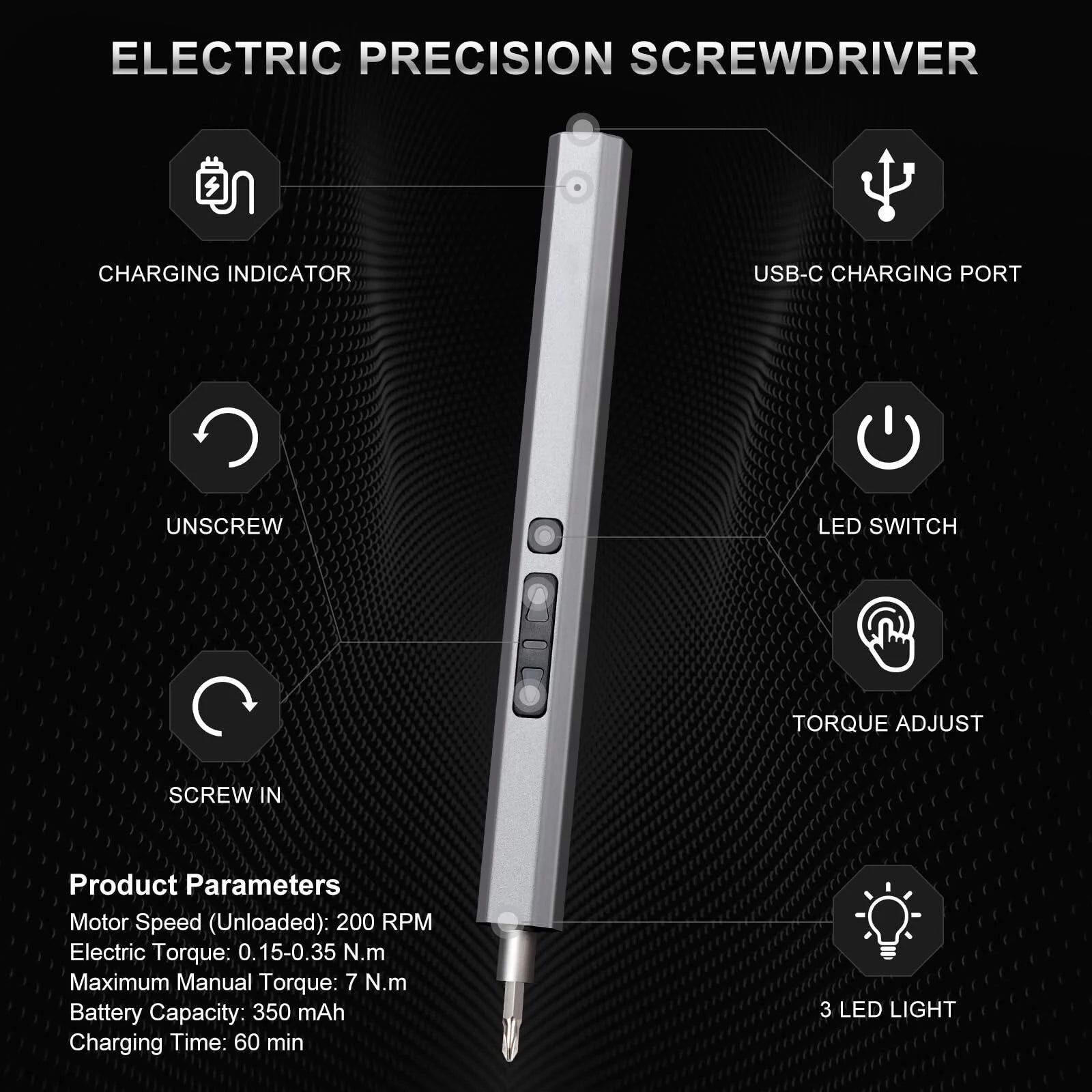 144 in 1 Electric Precision Screwdriver with Magnetic Bits G10044