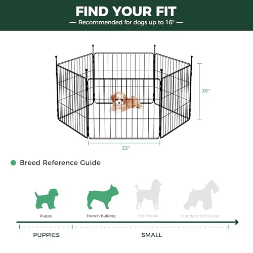 Expandable 24-inch 8 Panels Dog Playpen R16755