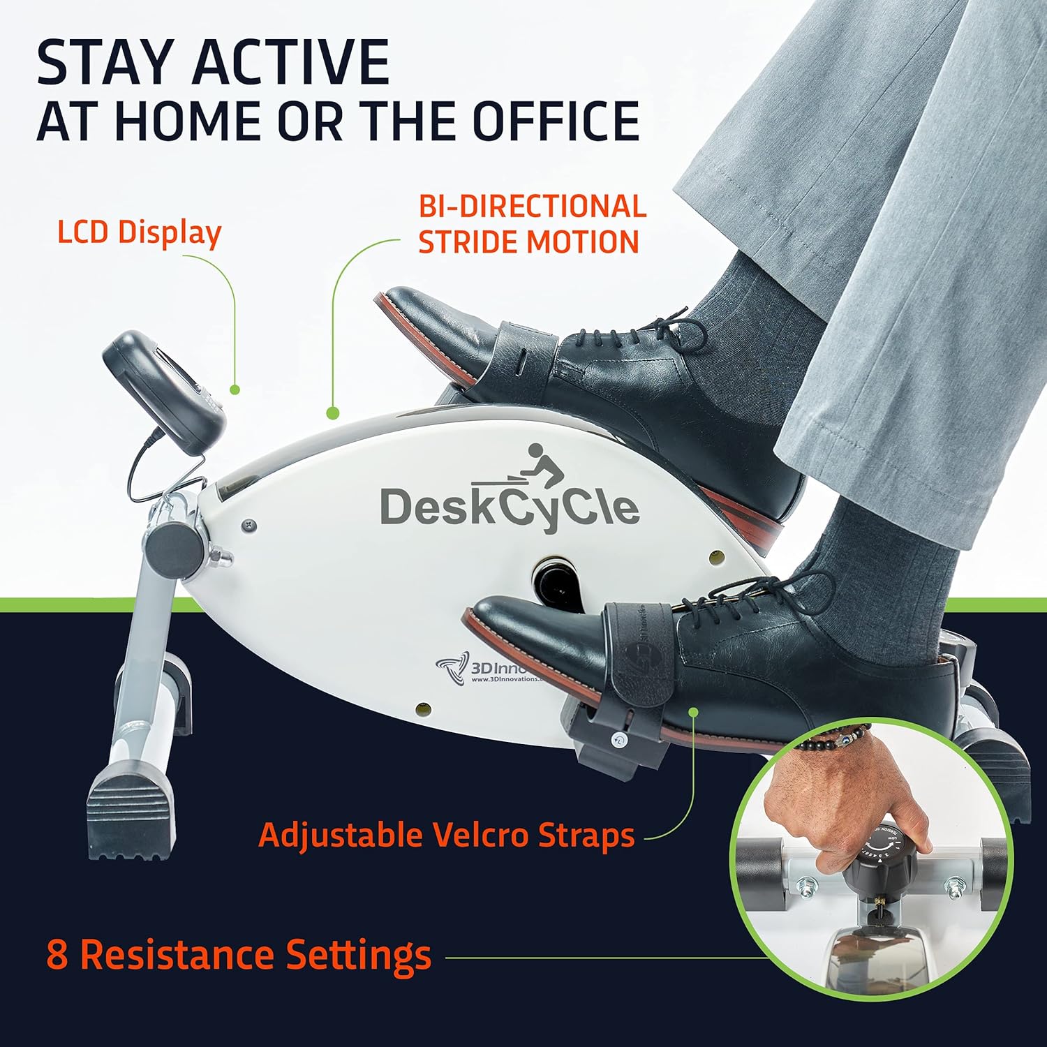 Under Desk Bike Pedal Exerciser with LCD Display O9039